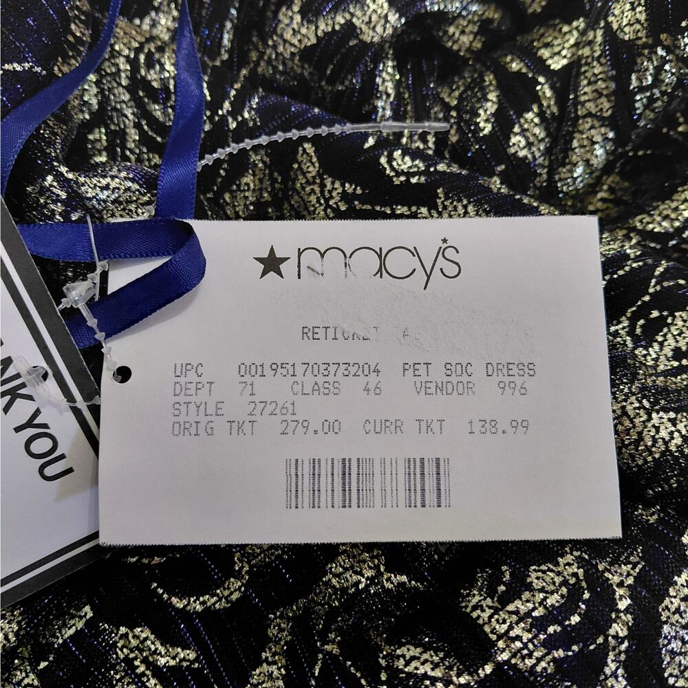 $279 Betsy & Adam Formal Evening Gown Size 10P Metallic Wedding Party Dress - Picture 13 of 15